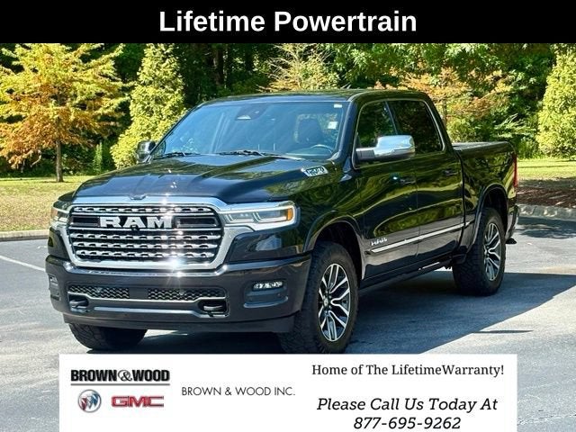 2025 RAM 1500 Limited in Black — front three-quarter view