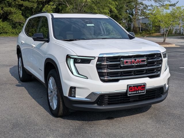 2026 GMC Acadia Elevation in Summit White — front three-quarter view