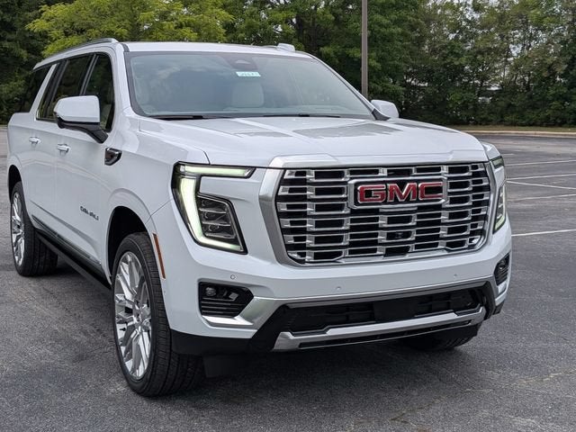 2026 GMC Yukon XL Denali in Glacier White Tricoat — front three-quarter view