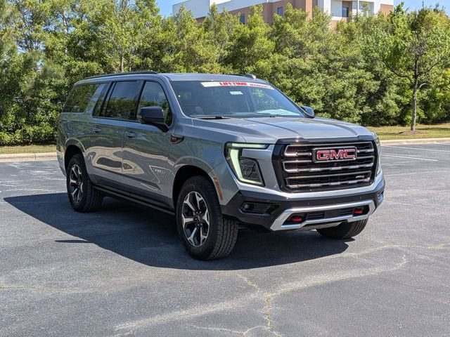 2026 GMC Yukon XL AT4 Ultimate in Sterling Metallic — front three-quarter view