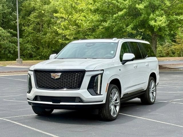 2025 Cadillac Escalade Sport Platinum in Crystal White Tricoat — front three-quarter view