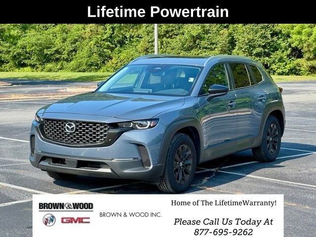 2025 Mazda Mazda CX-50 2.5 S Premium Package in Polymetal Gray Metallic — front three-quarter view