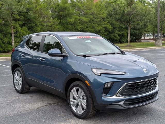 2026 Buick Encore GX Preferred in Ocean Blue Metallic — front three-quarter view
