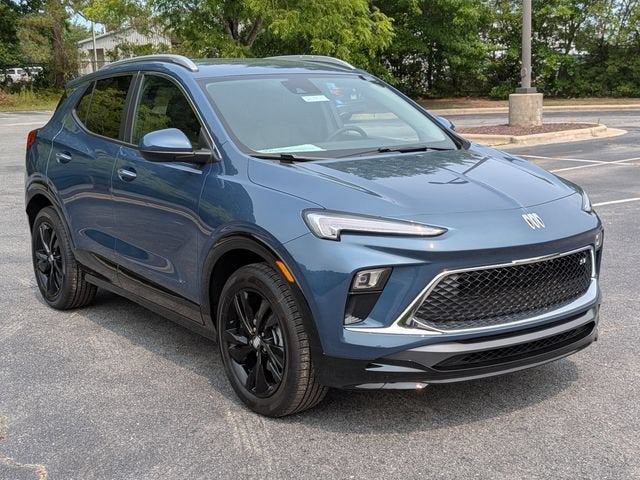2026 Buick Encore GX Sport Touring in Ocean Blue Metallic — front three-quarter view